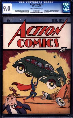 1938年发行的《超人》首集漫画以320万美金成交 1938年发行的《超人》首集漫画以320万美金成交