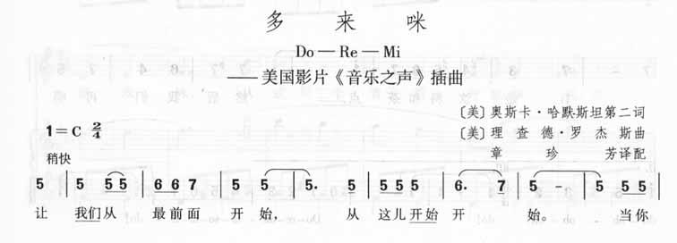 经典英文歌曲 音乐之声_哆-来-咪do re mi-必听!附英文歌词 经典英文歌曲 音乐之声_哆-来-咪do re mi-必听!附英文歌词